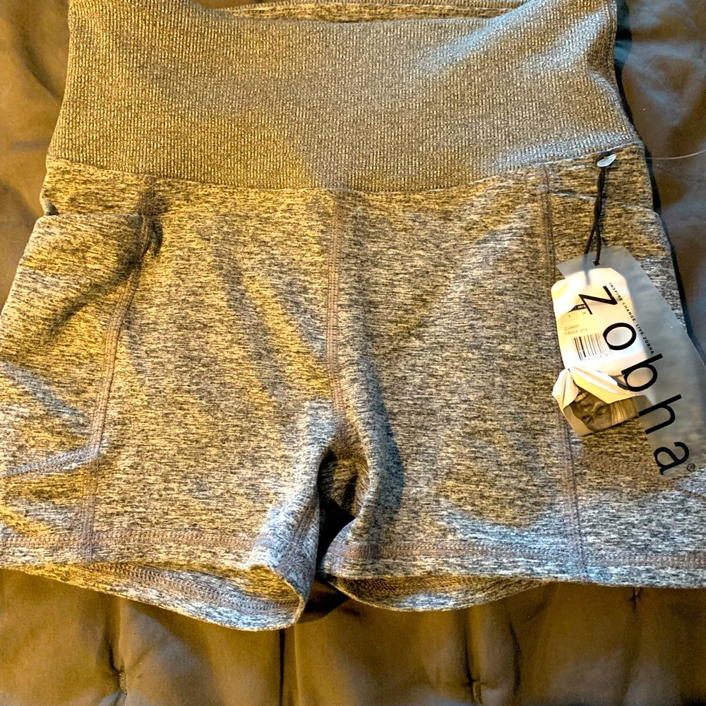 Grey biker shorts. New with tags. Never worn